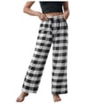 thumbnail image 3 of Zanarzt Pantalon pour Tout-Petits Garçons et Filles Adolescents de Noël à Carreaux Rouges Pantalon Long Pyjamas pour Tenues d'Intérieur Assorties en Famille Noir, 7-8 Ans, 3 of 6