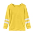 thumbnail image 1 of WEIYLL T-Shirts pour Filles Manches Longues Poignets Col Ras du Cou Patchwork Chaud Doux Hauts pour Enfant pour 8-9 Ans, 1 of 5