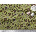 thumbnail image 2 of Soimoi Poly Georgette Fabric Flower Artistic Printed Fabric 1 Yard 52 Inch Wide, 2 of 3