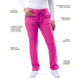 thumbnail image 4 of Adar Pro Sarraus pour Femmes - Pantalon de Sarrau de Yoga à Jambe Étroite, 4 of 8