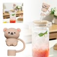 thumbnail image 2 of Binwennn plus plus Tube Neon Colorful Silicone Cartoon Straw Caps And Reusable Drink Covers For Kids, 2 of 4