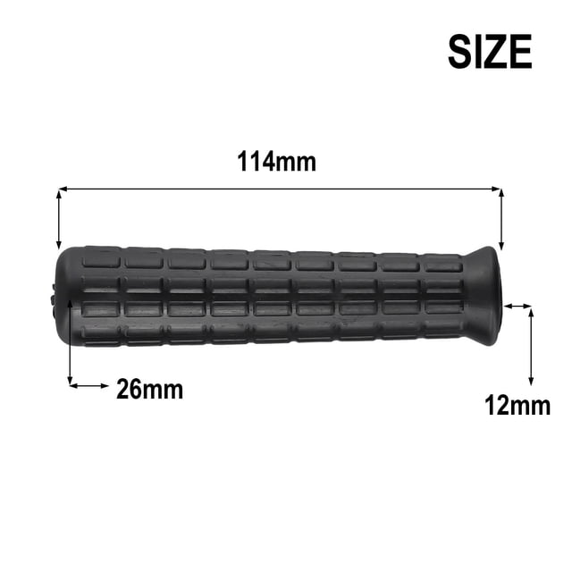 2Pcs Wheelbarrow Handles Rubber Round Tubes Anti-skid Shock Absorption Rubber Sleeve Weatherproof Replacement Handle Tool Parts 114 x 12mm