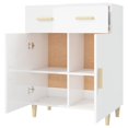thumbnail image 2 of vidaXL Sideboard High Gloss White 69.5x34x90 cm Engineered Wood, 2 of 5