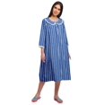 thumbnail image 2 of Moomaya Chemise de Nuit en Coton pour Femmes Imprimée à Col Rond avec Patte de Boutonnage, 2 of 6