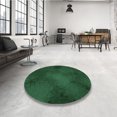 thumbnail image 4 of Ahgly Tapis Rond Lavable en Machine Intérieur Transitionnel Vert Forêt Foncé, 6 Pieds Rond, 4 of 7