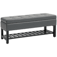 thumbnail image 1 of HOMCOM 2 In 1 Lift-top Storage Ottoman Bench Grey, 1 of 10