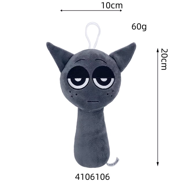 Sprunki Plush Game-Related Plush Toys Gray