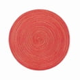 thumbnail image 1 of Meitianfacai Dining Table Woven Vinyl Non-Slip Washable Cloth Heat Resistant Place Mats for Farmhouse Kitchen Decor Insulation Round Plate Mat， 38cm * 38cm，Red, 1 of 1