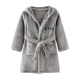 thumbnail image 2 of LSLJS Toddler Baby Boys Girls Cartoon Bathrobe Cape Beach Towel Hoodie Robe Night-Robe, Kids Robe( 1-2 Years, Gray ), 2 of 4