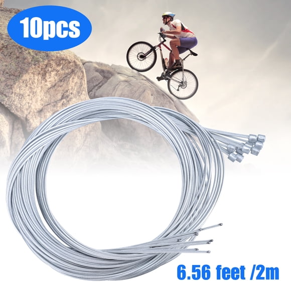 10PCS Bicycle Brake Shift Cable Set, Universal Mountain Bike Brake Cable Shifter / Derailleur Cable Kit MTB SUS Bicycle Shift Cable Set 6.6ft Bike Replaceable Brake Cable For Most MTB or Road Bikes