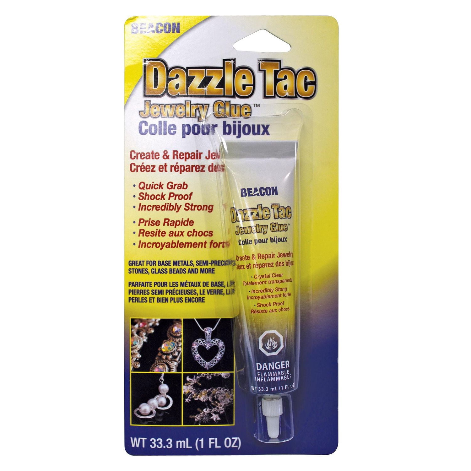 Dazzle Tac Jewelry colle - 33 mL (1 oz) Ultra-Strong adhésif