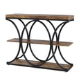 thumbnail image 1 of BeesClover 3-Tier Narrow Console Table, Modern Sofa & Entryway Table with Open Shelves & Geometric Metal Legs, for Living Room, Hallway, Foyer, 1 of 6