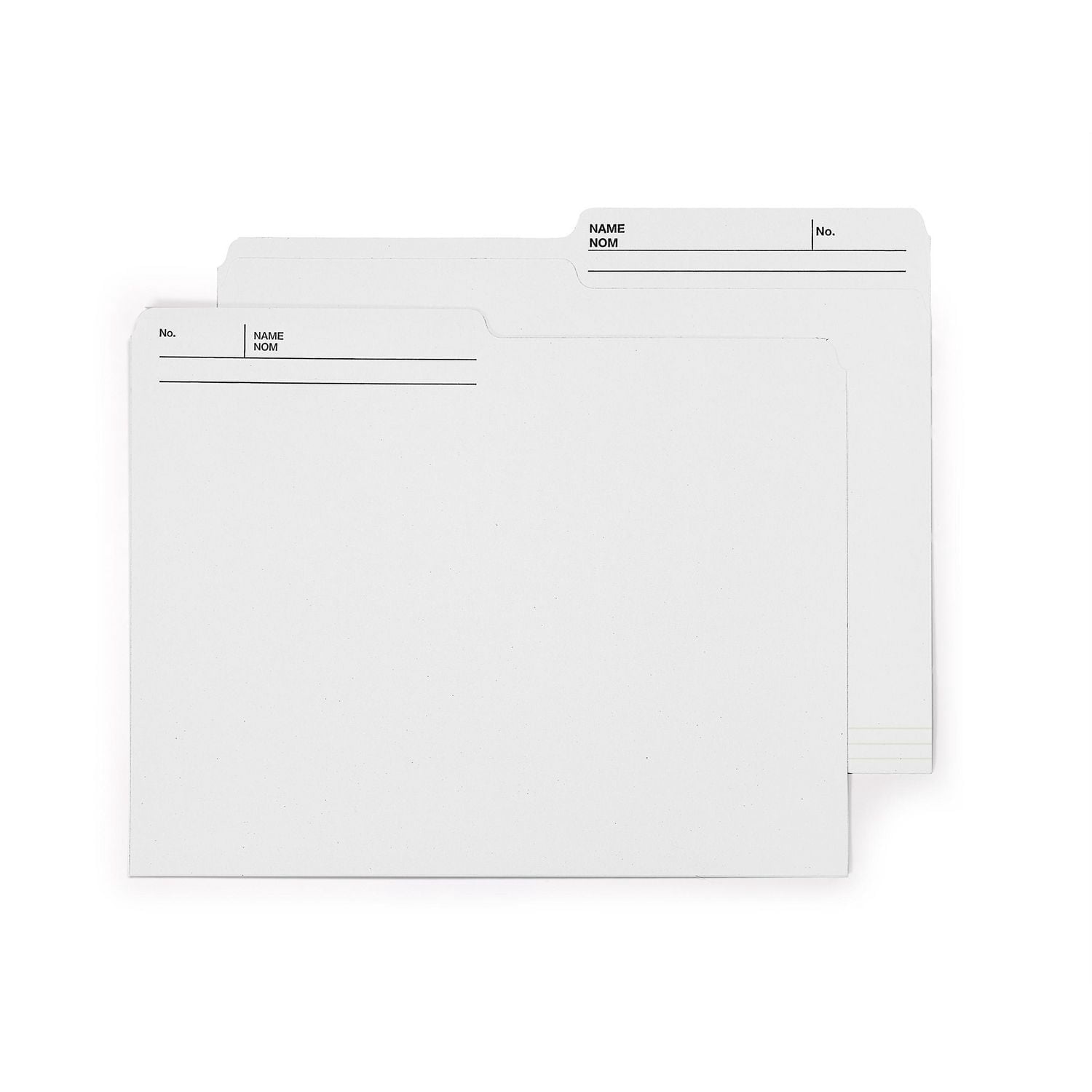 Continental Letter size File Folders. White colour, 12 count