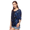 thumbnail image 3 of Haut Blouse de Soirée à Paillettes à Manches Dolman Coupe Ample pour Femmes, 3 of 5