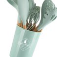 thumbnail image 3 of Set Kitchenware Kit Silicone Cookware Set Wood Handle Non Stick  with Container, 3 of 5