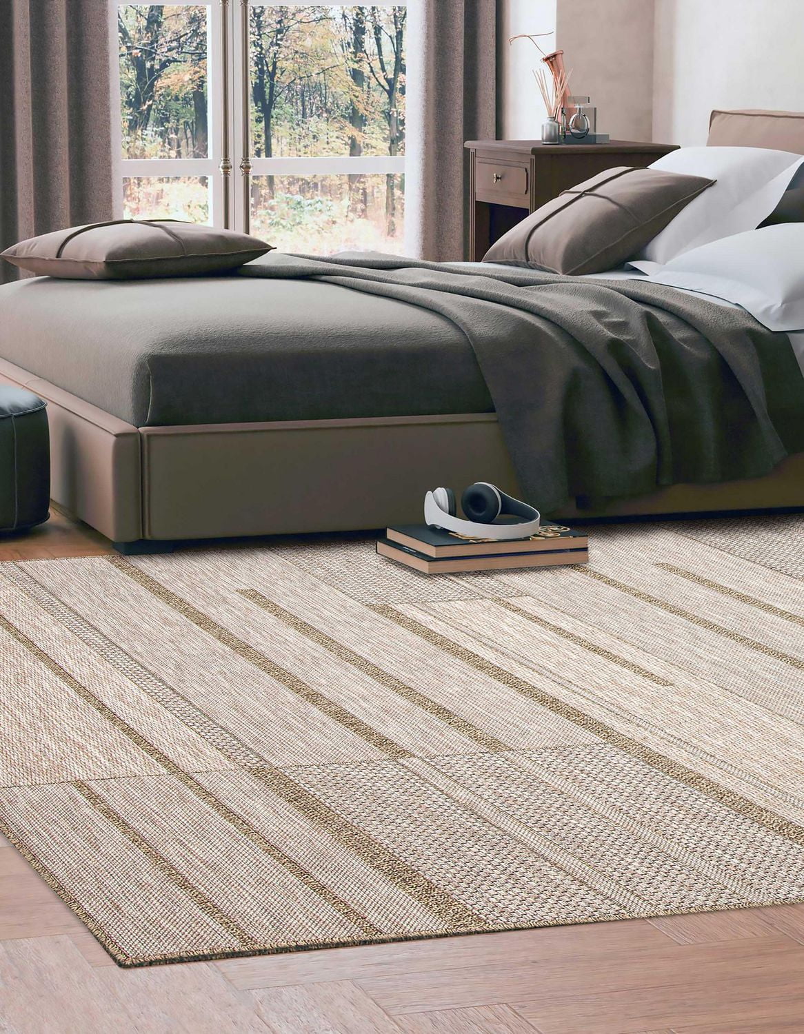 ECARPET Atlas Nautical Coastal Area Rug for living room, bedroom, dining entrance, hallway and more.