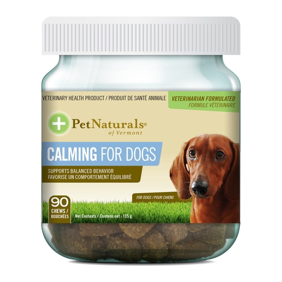 Pet Naturals , Bouchée Calmante pour Chiens, Saveur de Foie de Poulet, Pot 18KG