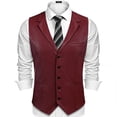 thumbnail image 1 of LSLJS Gilets Décontractés pour Hommes à Simple Boutonnage Imprimé Rétro Costume d'Hiver Débardeurs Col en V Hommes Col Rabattu avec Poches Gilets Formels Médiévaux, Chemises et T-Shirts Athlétiques pour Hommes Cadeaux pour Hommes, 1 of 3