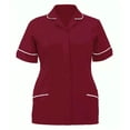 thumbnail image 1 of LYMAYTER Womens V-Neck Medical Scrub Tops Button Nosocomium Groggery Be Common Top for S-3XL, 1 of 5
