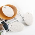 thumbnail image 2 of Exfoliating Foot Grinding Stone Oval Natural Rubbing Stone Pumice Stone with Rope Household Foot Rubbing Stone, 2 of 9