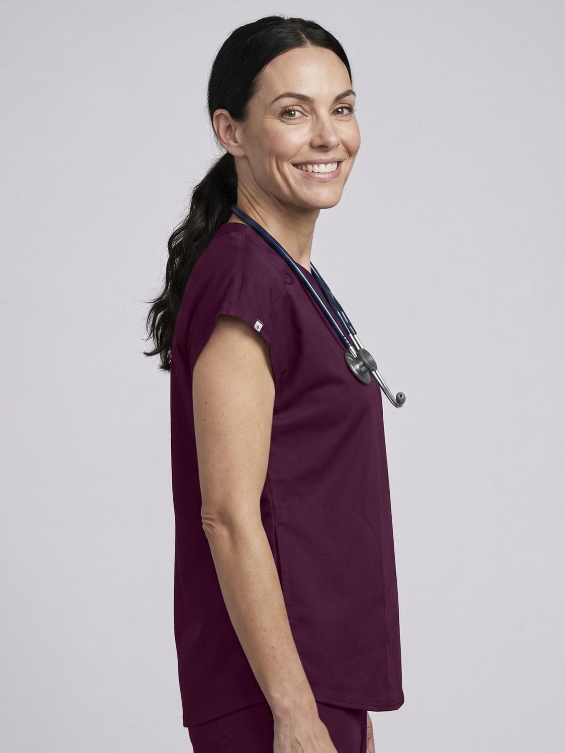 Scrubstar Ultimate Women’s Antimicrobial Mandarin Collar Scrub Top