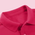 thumbnail image 3 of Hiiyo Kids Girls Short Sleeve Polo Shirt Children Solid Color Basic Unisex Polos, 3 of 5
