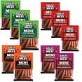 thumbnail image 1 of Great Canadian Meat Variety Flavour Mini Pepperoni 10-Pack Bulk Snack Box - Smokey Bacon, Honey Garlic, Hot, Mild - 10 x 225g Bags - High Protein, Keto Friendly, Gluten-Free Meat Snacks, 1 of 9