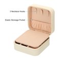thumbnail image 4 of Unique Bargains Travel Jewelry Case, Small Jewelry Organizer Portable Mini Jewelry Box with Mirror Square Style 1, Beige, 4 of 5