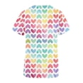 thumbnail image 3 of TIMIFIS Valentine's Day Women Scrub Tops Short Sleeve V-neck Tops Working Uniform Valentine's Day Print With Pocket Blouse with Pockets-Multicolor - Spring, 3 of 3