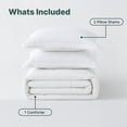 thumbnail image 2 of Beddora 3-Piece Ultra-Soft Comforter Set, All-Season, Wrinkle-Free, Lightweight Microfiber, Hypoallergenic – Queen – Bright White, 2 of 6