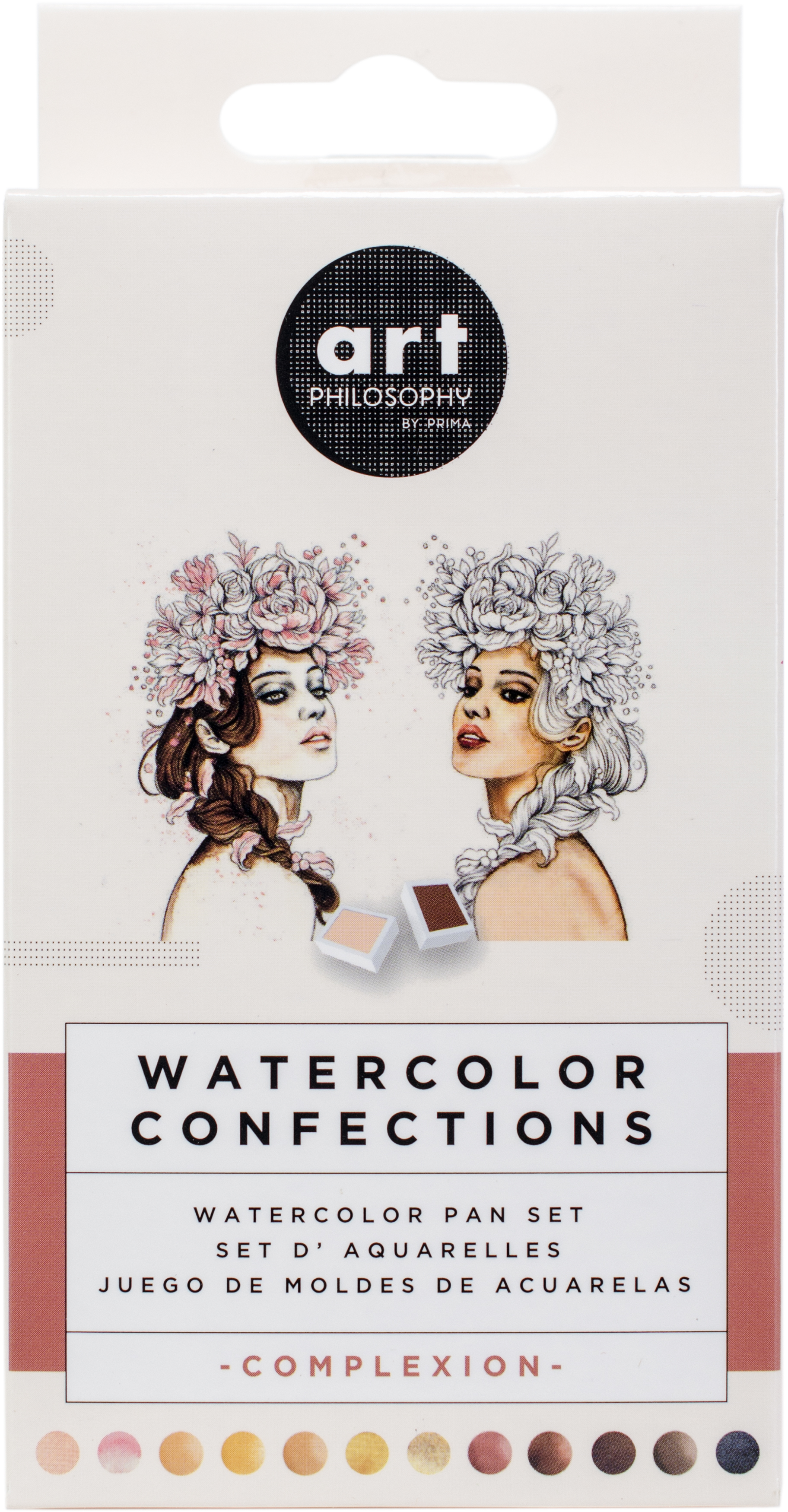 Prima Watercolor Confections Watercolor Pans 12/Pkg-Complexion