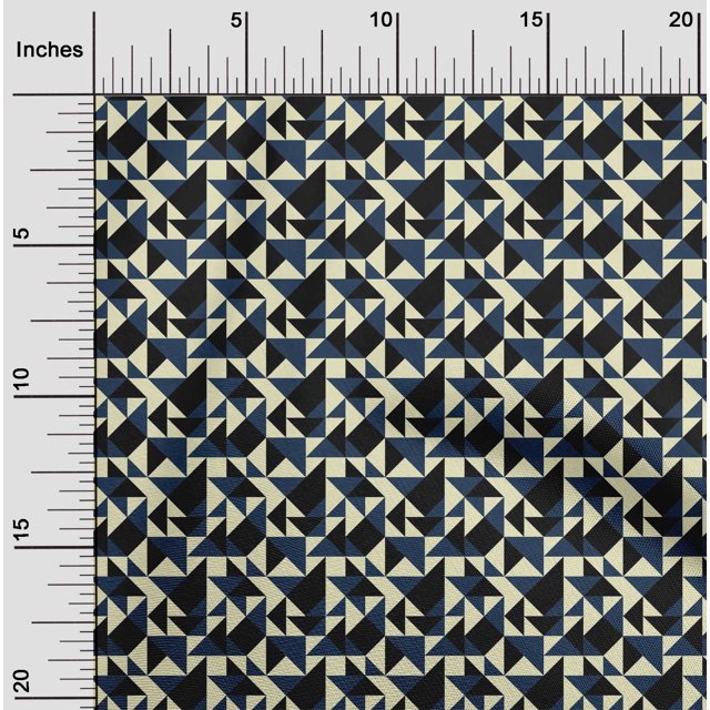 oneOone Tissu Popeline de Coton Imprimé Géométrique Triangle Tissu de Couture BTY 42 Pouces de Large
