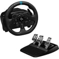thumbnail image 1 of Logitech G923 Racing Wheel and Pedals for PS 5, PS4 and PC featuring TRUEFORCE up to 1000 Hz Force Feedback, Responsive Pedal, Dual Clutch Launch Control, and Genuine Leather Wheel Cover (Renewed), 1 of 7