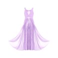thumbnail image 3 of TiaoBug Combinaison à Sequins pour Filles Combinaisons Sans Manches Robe Maxi en Chiffon Combinaisons pour 7-14 Ans Violet 8, 3 of 6