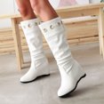 thumbnail image 1 of LSLJS Bottes à Talons Hauts pour Femmes Jusqu'aux Genoux, Bottes Chaudes Unies Jusqu'aux Genoux pour Femmes Bout Rond Bottillons à Lacets à Lacets Bottes à Talons Hauts Chaussures, Bottes Jusqu'aux Genoux pour Femmes, 1 of 7
