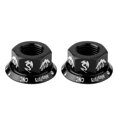 thumbnail image 2 of 2 Pcs Écrou d'Axe à Grande Bride de Moyeu de Roue pour Vélo à Pignon Fixe Cyclisme Cyclisme - Sélectionner Noir, 2 of 8
