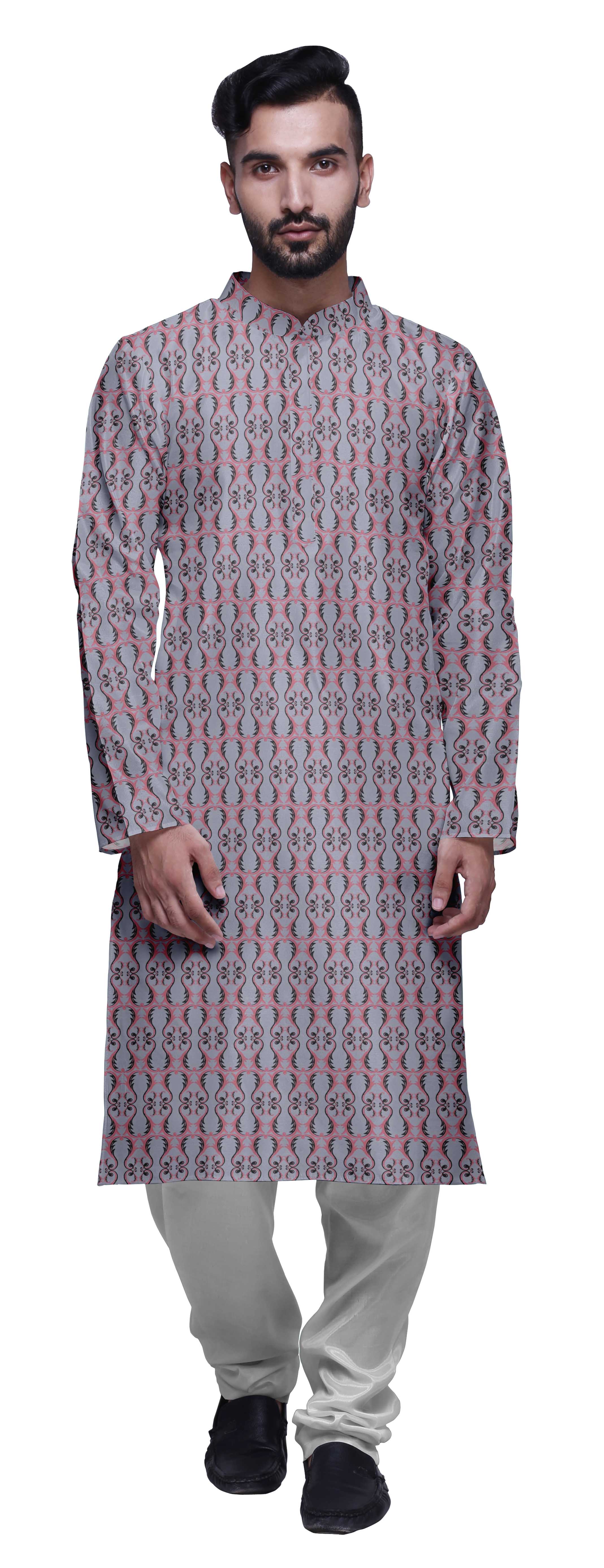 Atasi Designer Printed Kurta For Boys Casual Kurta Pajama Set Summer Clothing