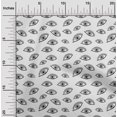 thumbnail image 2 of oneOone Rayon Off White Fabric Eye Print Craft Projects Decor Fabric Printed By The Yard 56 Inch Wide, 2 of 5