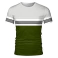 thumbnail image 4 of adviicd Chemises pour Hommes Mode T-Shirt d'Été Col Rond Graphique à Lettres Manches Courtes AG,TTG, 4 of 4