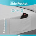 thumbnail image 3 of DreamCare 6 Piece Deep Pocket Sheets Microfiber Sheets Bed Sheets Bedding Sets King Size, Light Gray, 3 of 5