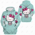 thumbnail image 4 of Hello Kitty Print Design Hoody For Women Pocket Street Sweatshirt Hip Hop Style Fleece Hoodie All-Match Comfortable Clothes HOEMLIN, 4 of 7
