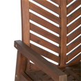 thumbnail image 4 of Afuera Living Outdoor Wood Patio Chevron Rocker in Dark Brown, 4 of 7