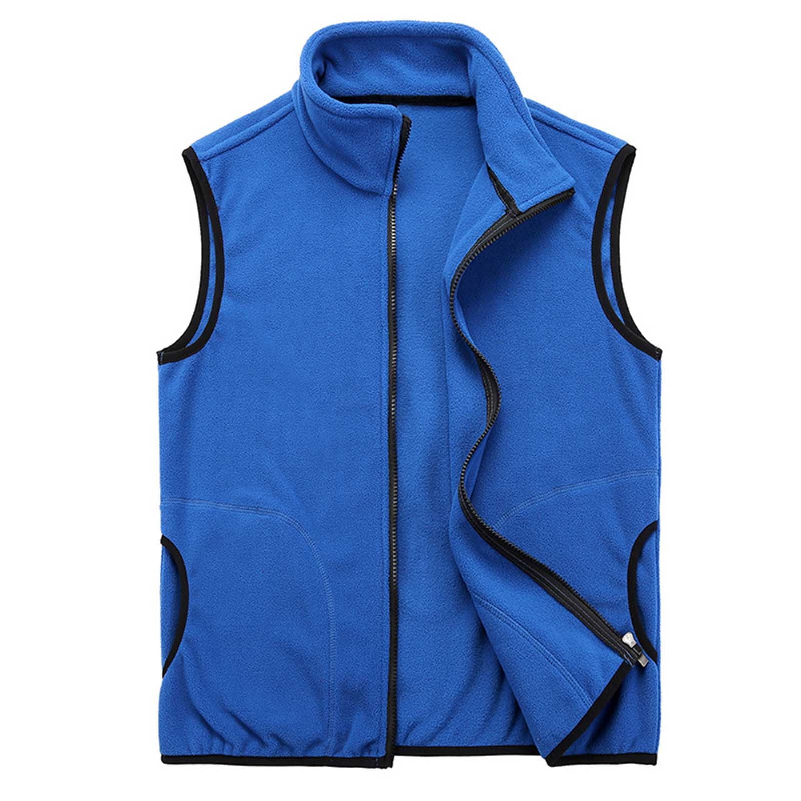 Timegard Gilets pour Femmes Sans Manches à Fermeture Éclair Complète Ajustés en Molleton Doux Veste d'Extérieur Chaude Hauts d'Hiver