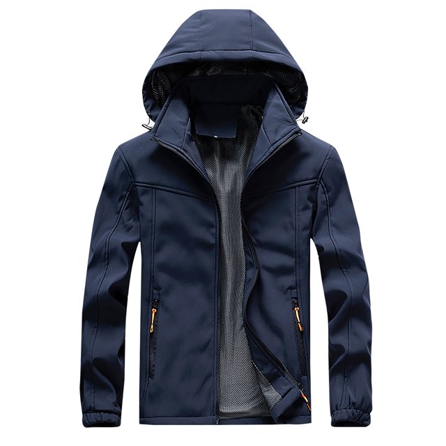 Veste Décontractée Chaude Imperméable, Anti-Salissures, Coupe-Vent, Résistante aux Déchirures avec Fermeture Éclair pour Hommes