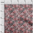 thumbnail image 2 of oneOone Rayon Red Fabric Abstract Floral Sewing Material Print Fabric By The Yard 56 Inch Wide-3rb, 2 of 5