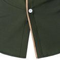 thumbnail image 4 of Penkiiy Chemise Habillée Décontractée pour Homme à Manches Longues Extensible Sans Plis Coupe Régulière Boutonnée TP Vert Armée, 4 of 4