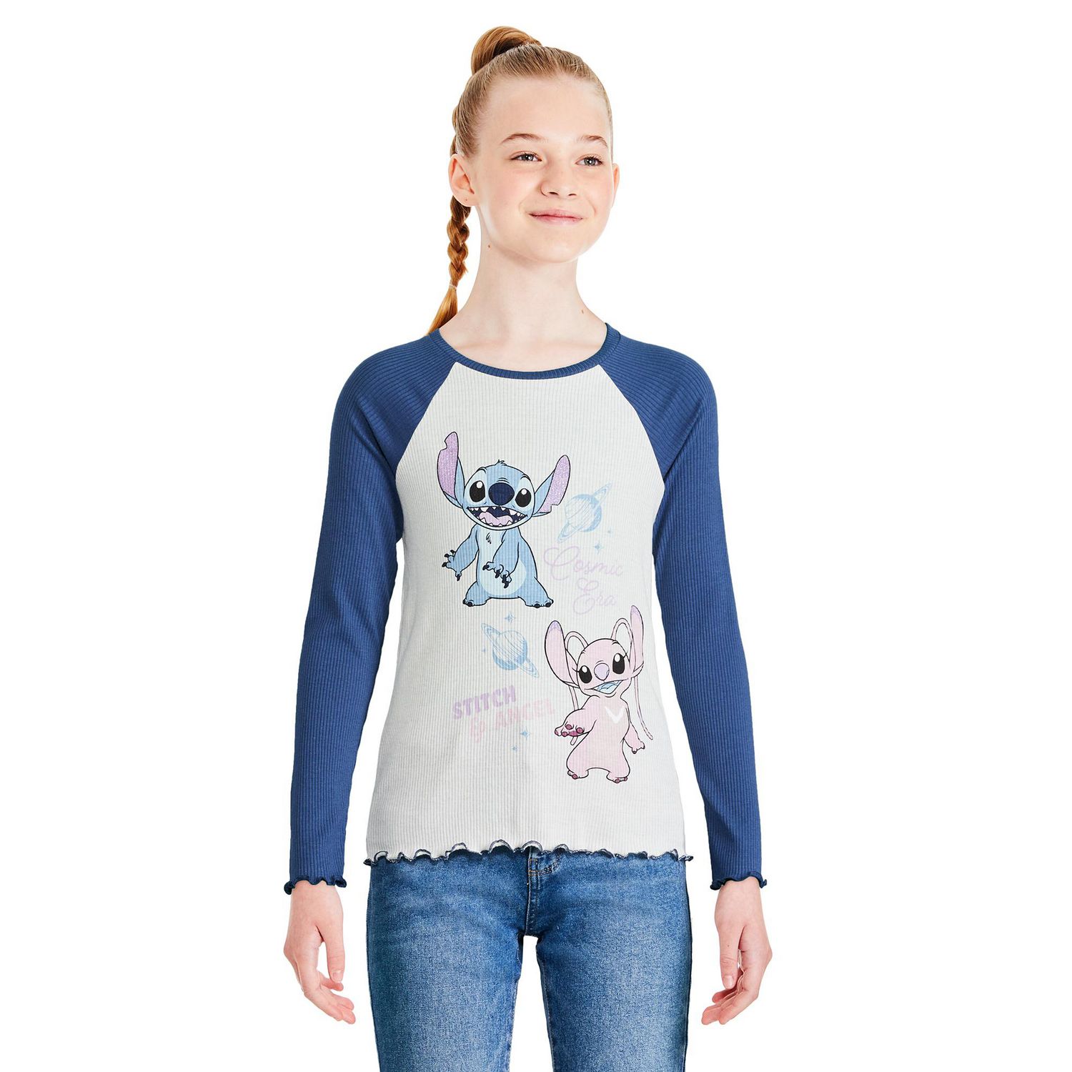 T-shirt raglan Stitch Disney pour filles