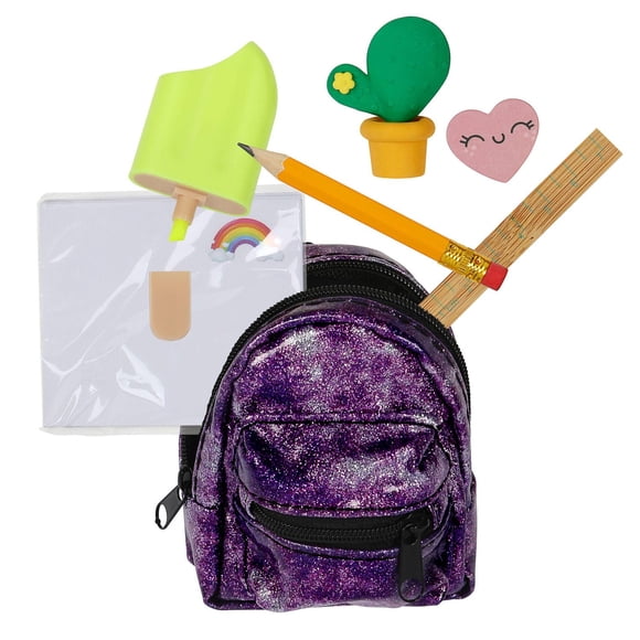 Real Littles - Collectible micro Backpack with 6 stationery surprises inside!