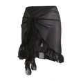 thumbnail image 1 of Fortune Women Mesh Mini Ruffle Skirts Cover Up Candy Color Bathing Skirt Beachwear Wrap, 1 of 5