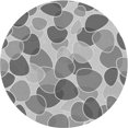 thumbnail image 1 of Ahgly Company Tapis Rond Lavable en Machine Intérieur Transitionnel Gris Fumé, 8 Pieds Rond, 1 of 7